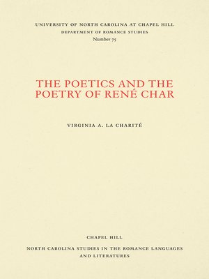 cover image of The Poetics and the Poetry of René Char
